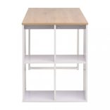 tölgyfa/fehér színű íróasztal 120 x 60 x 75 cm