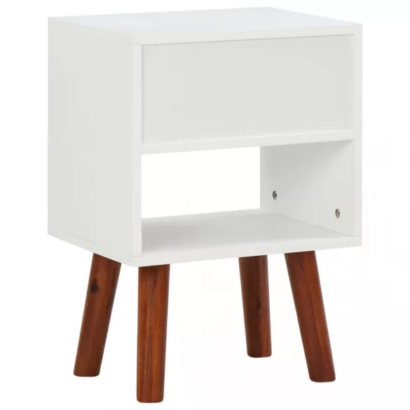 2 db tömör akácfa éjjeliszekrény 40 x 30 x 57 cm