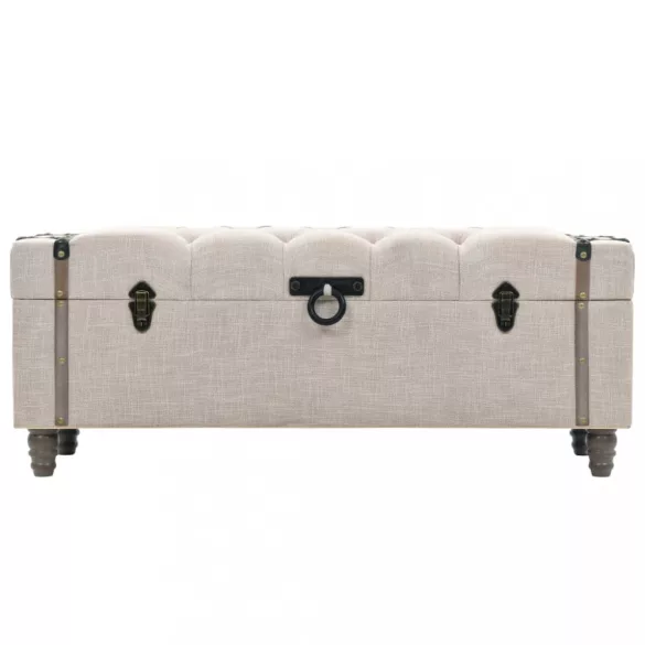 3 db tömör fa és acél tárolópad 112 x 37 x 45 cm