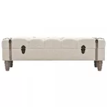 tömör fa és acél tárolópad 111 x 34 x 37 cm