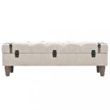 tömör fa és acél tárolópad 111 x 34 x 37 cm