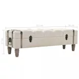 tömör fa és acél tárolópad 111 x 34 x 37 cm