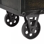 tömör fa és műbőr tárolópad 80,5 x 41 x 50 cm