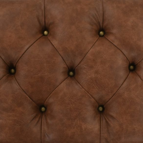 tömör fa és műbőr tárolópad 80,5 x 41 x 50 cm