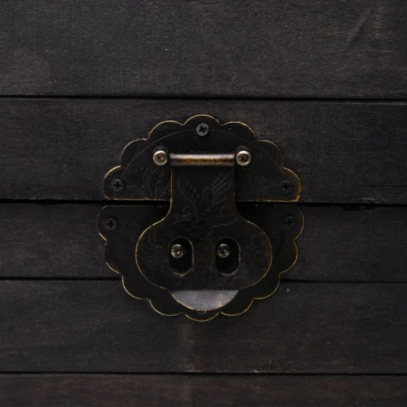 vintage stílusú tömör fa tárolóláda 120 x 30 x 40 cm