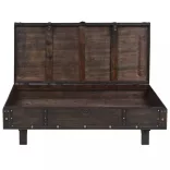 vintage stílusú furnérlemez fa dohányzóasztal 120 x 55 x 35 cm