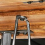 tömör újrahasznosított tíkfa bárasztal 60 x 60 x 107 cm