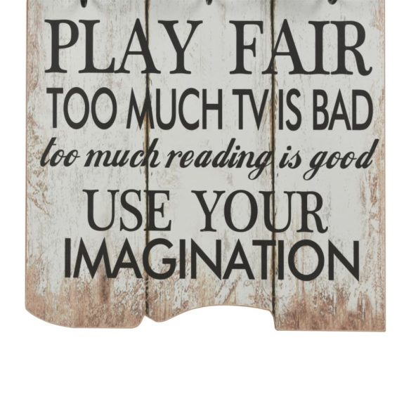 falra szerelhető fogas 6 akasztóval 120 x 40 cm „THANK YOU”