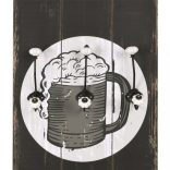 falra szerelhető fogas 6 akasztóval 120 x 40 cm