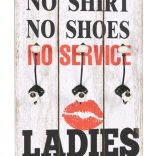 falra szerelhető fogas 6 akasztóval 120 x 40 cm „MEN LADIES”