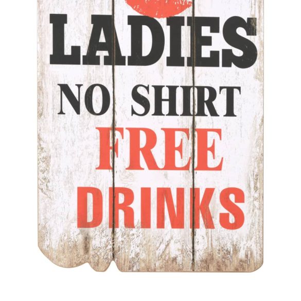 falra szerelhető fogas 6 akasztóval 120 x 40 cm „MEN LADIES”