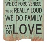 falra szerelhető fogas 6 akasztóval 120 x 40 cm „HAPPY LOVE”