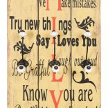 falra szerelhető fogas 6 akasztóval 120 x 40 cm „FAMILY”