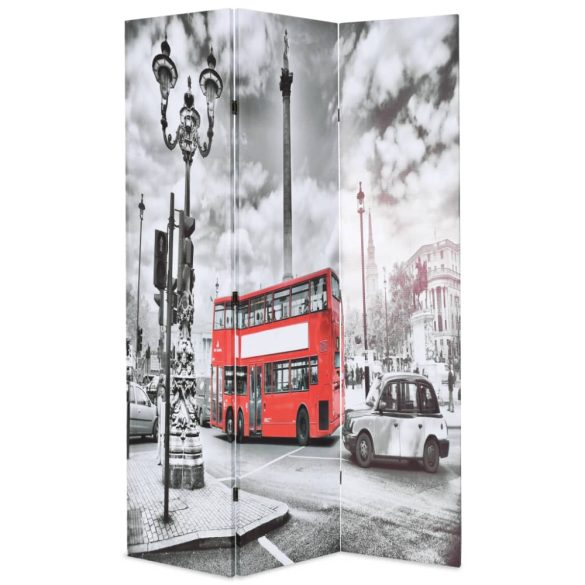 fekete-fehér londoni busz mintás paraván 120 x 170 cm