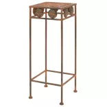 3 részes vintage stílusú rozsdás színű fém virágállvány-szett