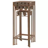 3 részes vintage stílusú rozsdás színű fém virágállvány-szett