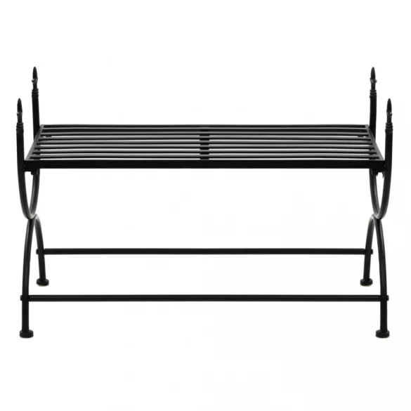 vintage stílusú fekete fém pad 83 x 42 x 55 cm