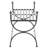 vintage stílusú fekete fém pad 83 x 42 x 55 cm