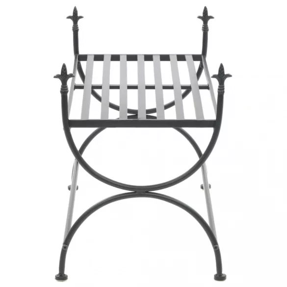 vintage stílusú fekete fém pad 83 x 42 x 55 cm