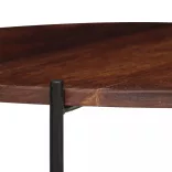 2 db tömör akácfából dohányzóasztal 60 x 35 cm