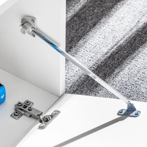 5-részes magasfényű fehér fali TV-szekrény LED-fényekkel