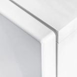 5-részes magasfényű fehér fali TV-szekrény LED-fényekkel