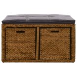 barna tengerifű pad 2 kosárral 71 x 40 x 42 cm