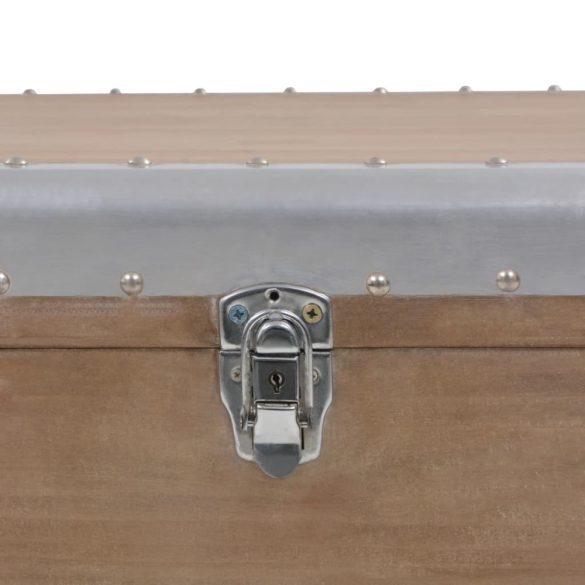 barna tömör fenyő tárolóláda 91 x 52 x 40 cm