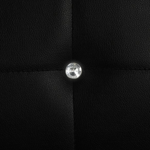 4 db fekete műbőr étkezőszék