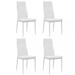4 db fehér műbőr étkezőszék