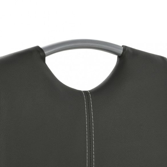 4 db szürke műbőr szánkótalpas étkezőszék