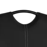 4 db fekete műbőr szánkótalpas étkezőszék