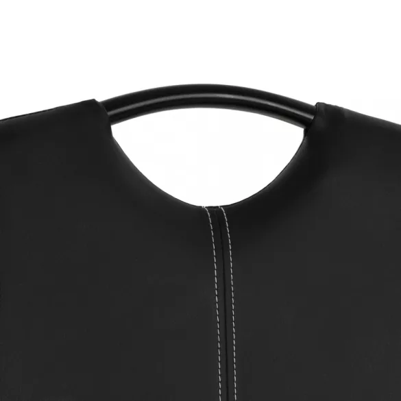 4 db fekete műbőr szánkótalpas étkezőszék