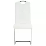 2 db fehér műbőr szánkótalpas étkezőszék