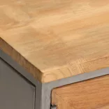 újrahasznosított tíkfa és acél TV-szekrény 120 x 30 x 40 cm