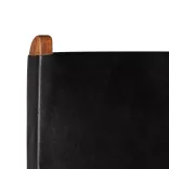 fekete összecsukható valódi bőr pihenőszék