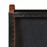 fekete összecsukható valódi bőr pihenőszék