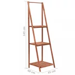 cédrusfa virágtartó állvány 45 x 40 x 145 cm