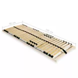 7 zónás 28 léces ágyrács 90 x 200 cm