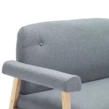 2 személyes világosszürke szövet kanapé