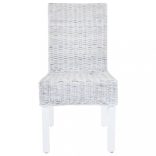 2 db világosbarna Kubu rattan és mahagóni fa étkezőszék