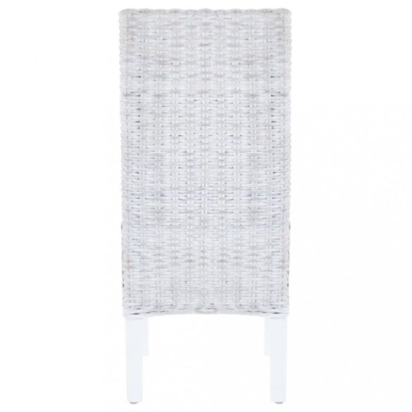 2 db világosbarna Kubu rattan és mahagóni fa étkezőszék