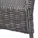 2 db barna Kubu rattan és mahagóni fa étkezőszék