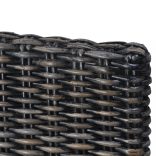 2 db fekete Kubu rattan és mahagóni fa étkezőszék