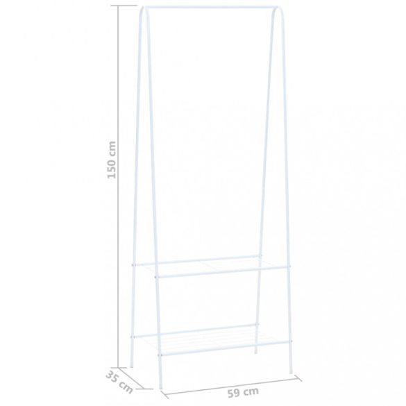 fehér ruhatartó állvány 59 x 35 x 150 cm