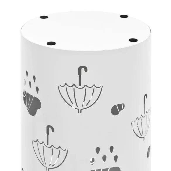 fehér acél esernyőtartó esernyőmintával