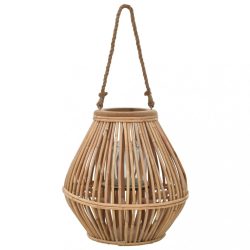  természetes színű fonott vessző függő gyertyatartó lámpás