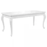 magasfényű fehér étkezőasztal 179 x 89 x 81 cm