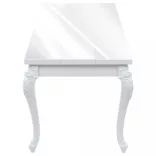 magasfényű fehér étkezőasztal 179 x 89 x 81 cm