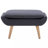 sötétszürke szövet kárpitozású lábzsámoly 73 x 43 x 42 cm